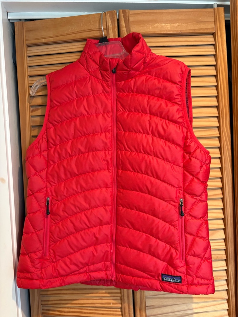 Patagonia Women's Red Puffer Vest Goosedown Gorpcore Outdoors Winter Snow Ski
